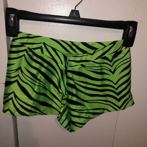 neon green zebra print spandex